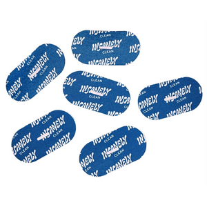 A close-up of several strips inside the Insanely Clean Mouth Tape package, designed to energize, control snoring, and enhance your profile naturally—ensuring a peaceful night's sleep.