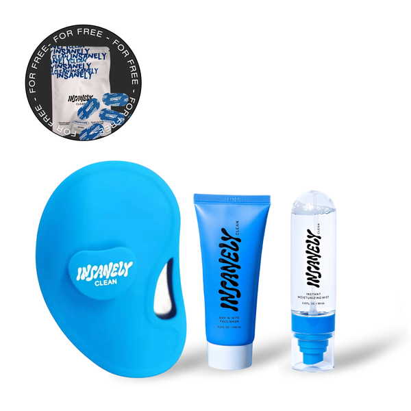 The Ultimate Kit’s lineup includes the Day ’N’ Nite Face Wash, Instant Moisturizing Mist, Body Scrubber, and a complimentary Mouth Tape.